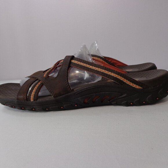 Skechers Reggae Soundstage Brown Casual Flip Flop Comfort Slides Womens Size 10 - Picture 5 of 6